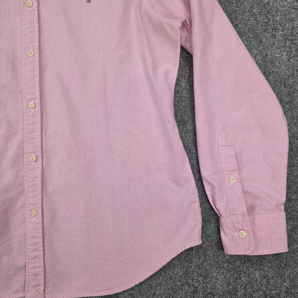 Ralph Lauren Polo Shirt Mens XL Slim Fit Pink Button Down Long Sleeve Oxford - Picture 13 of 16